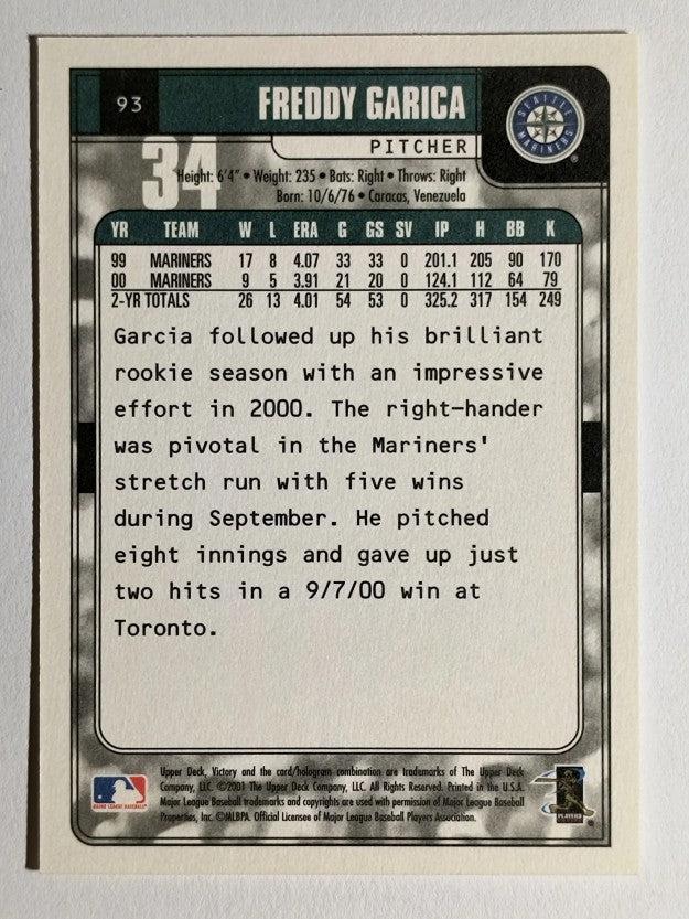2001 Upper Deck Victory #93 Freddy Garcia