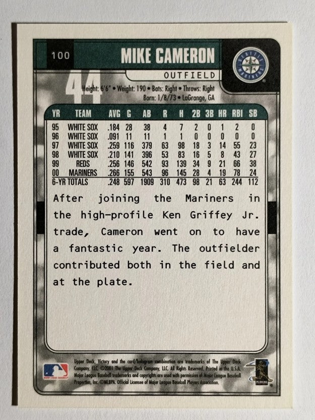 2001 Upper Deck Victory #100 Mike Cameron