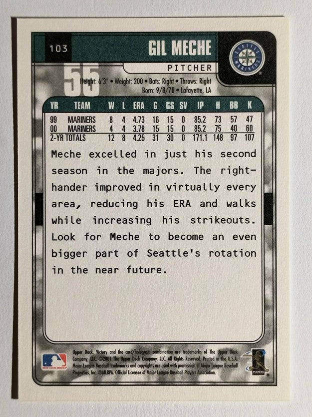 2001 Upper Deck Victory #103 Gil Meche