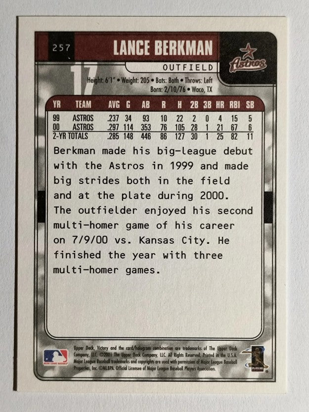 2001 Upper Deck Victory #257 Lance Berkman