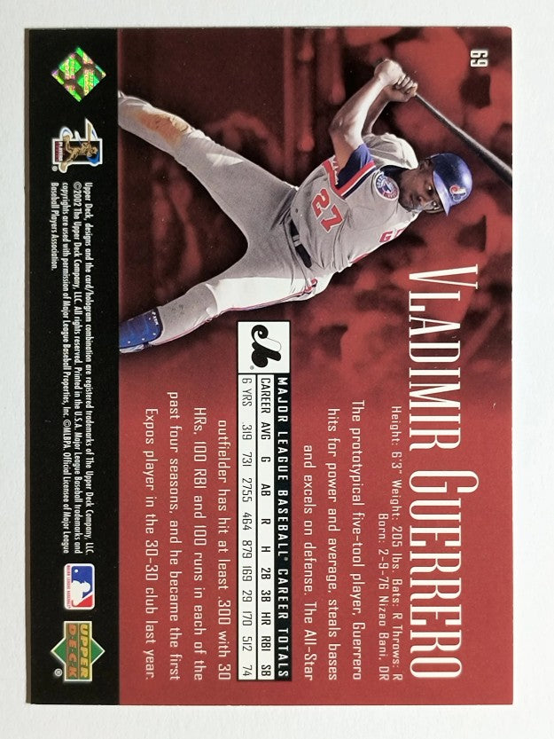2002 UD Piece of History #69 Vladimir Guerrero