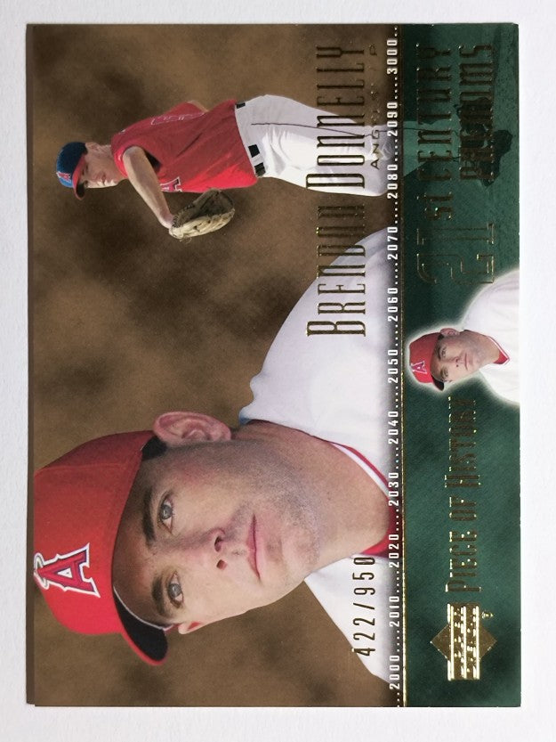 2002 UD Piece of History 21st Century Phenoms 950 #91 Brendan Donnelly 21CP (NM)