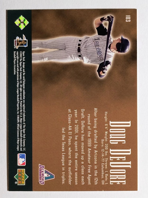 2002 UD Piece of History 21st Century Phenoms 950 #103 Doug Devore 21CP