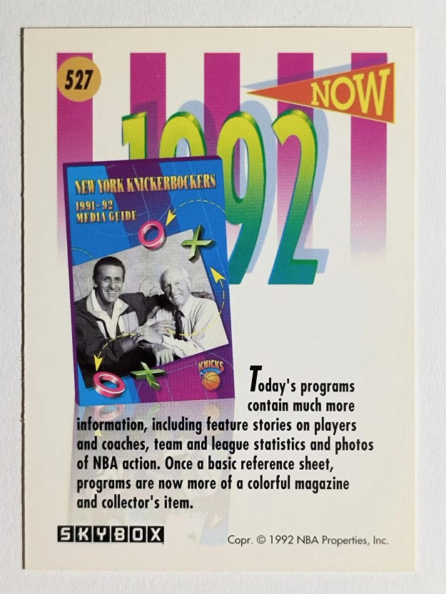 1991-92 SkyBox #527 The Game Program