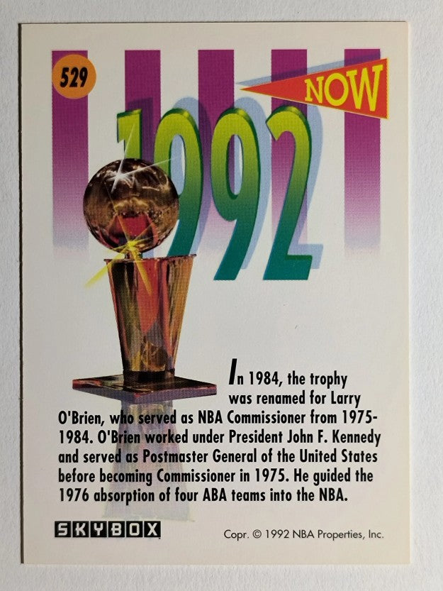 1991-92 SkyBox #529 Championship Trophy