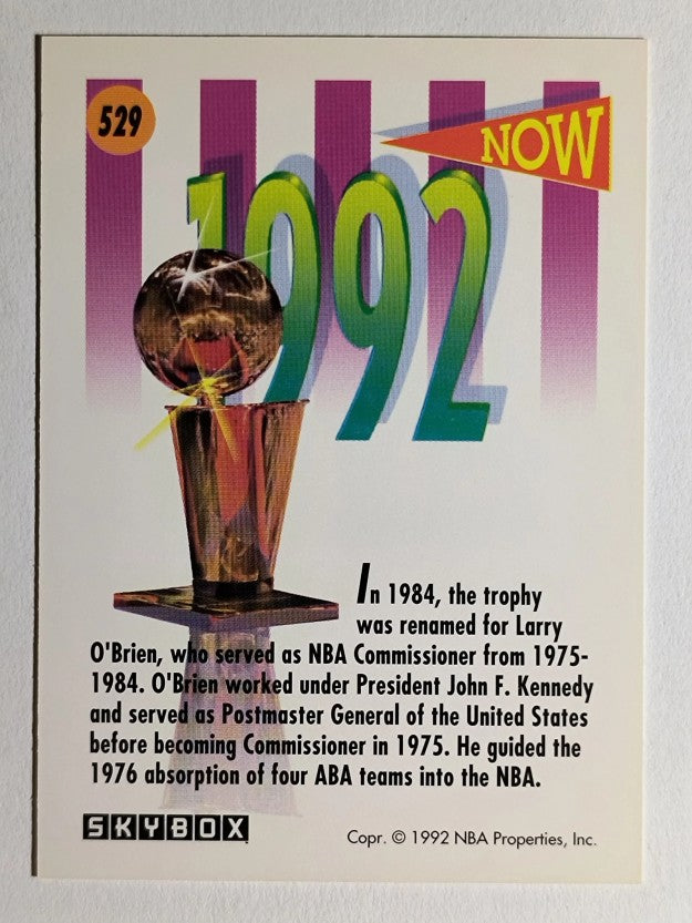 1991-92 SkyBox #529 Championship Trophy