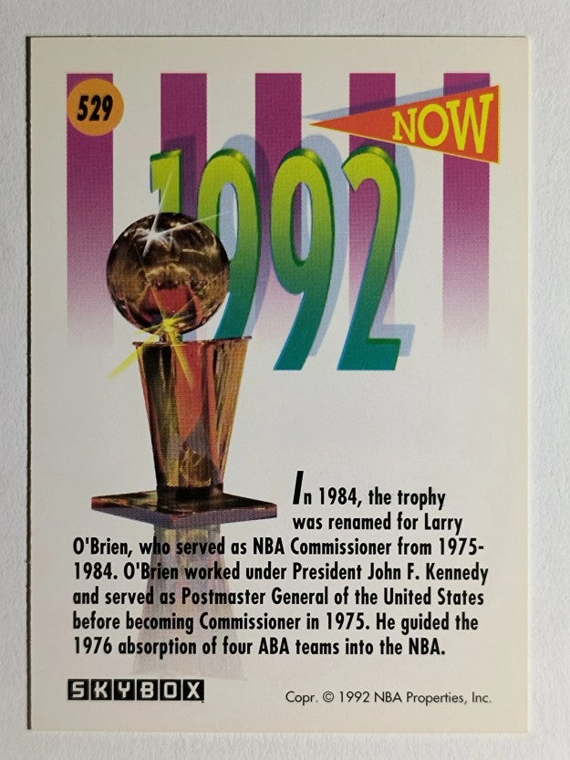 1991-92 SkyBox #529 Championship Trophy