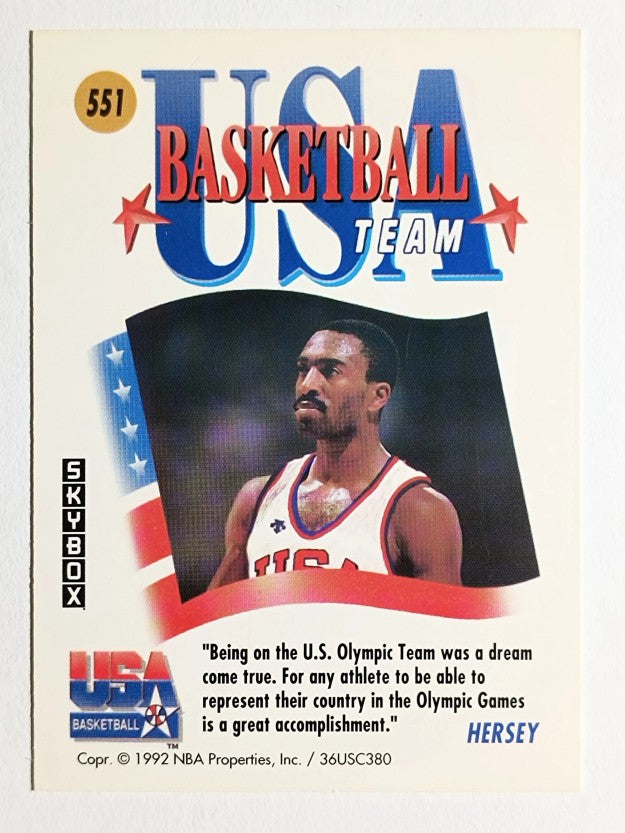 1991-92 SkyBox #551 Hersey Hawkins USA