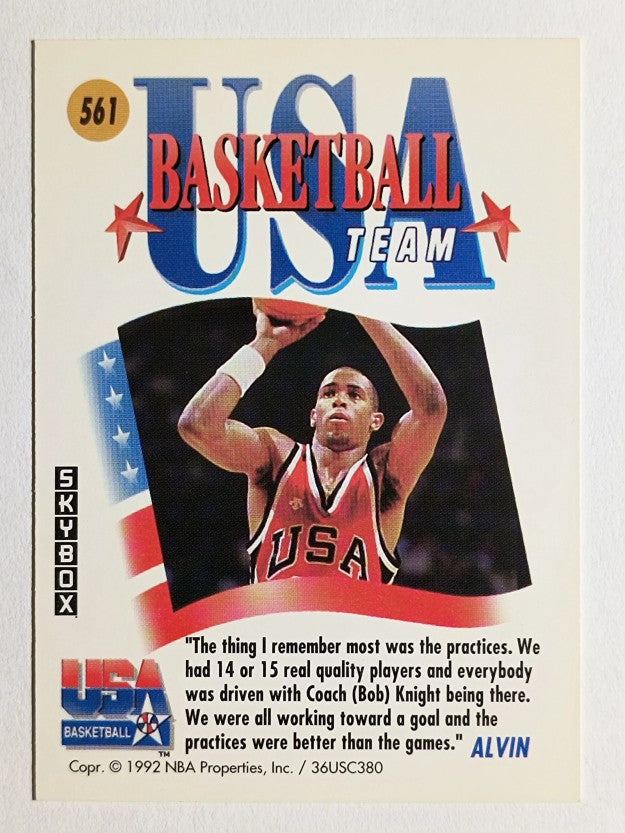 1991-92 SkyBox #561 Alvin Robertson USA