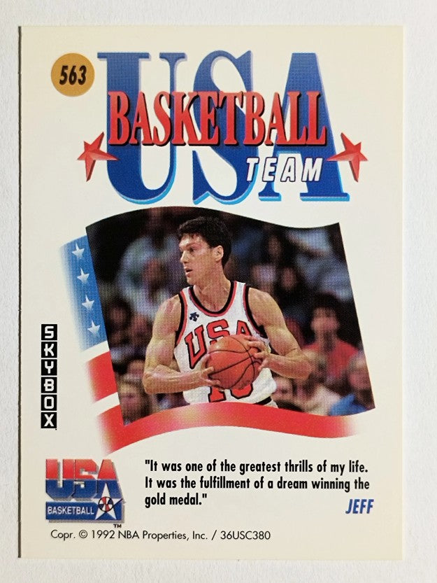 1991-92 SkyBox #563 Jeff Turner USA