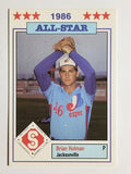 1986 Southern League All-Stars Jennings #21 Brian Holman