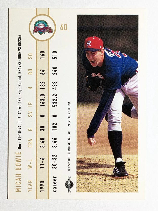 1999 Just #60 Micah Bowie