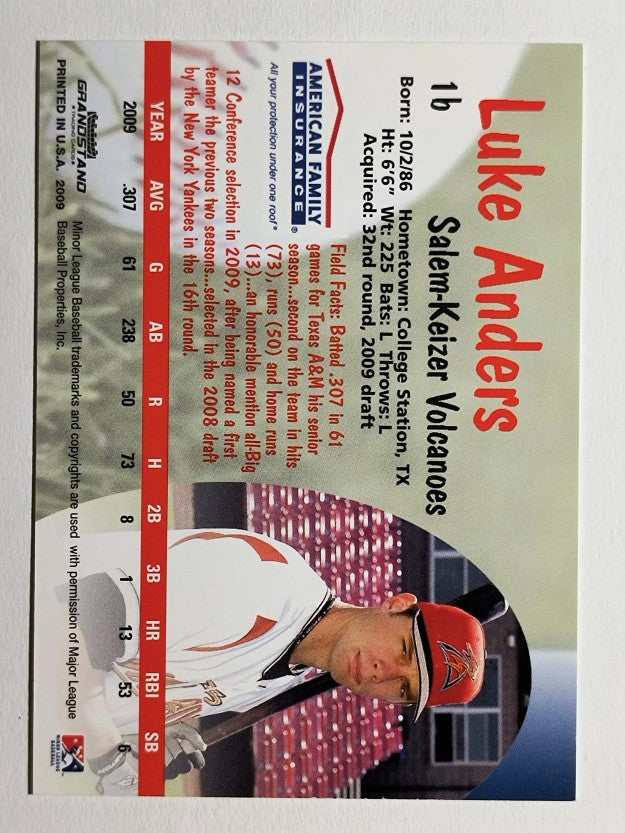 2009 Salem-Keizer Volcanoes Grandstamd #1 Luke Anders