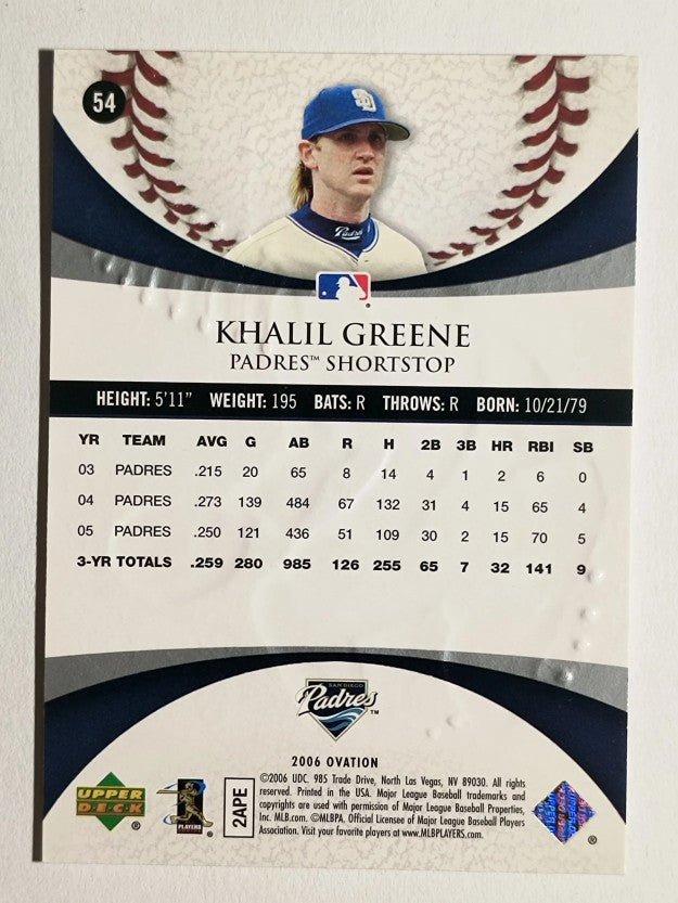 2006 Upper Deck Ovation #54 Khalil Greene