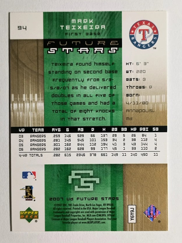 2007 Upper Deck Future Stars #94 Mark Teixeira