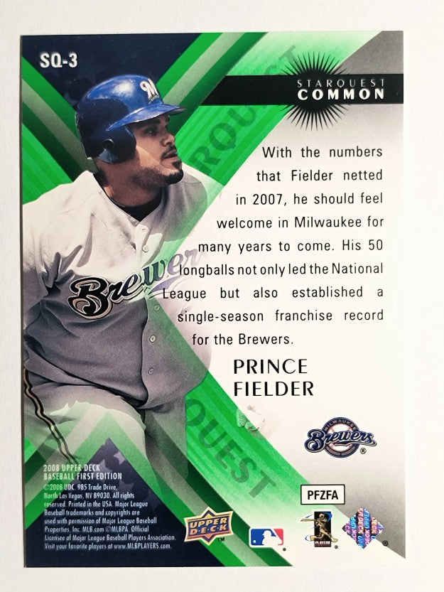 2008 Upper Deck First Edition StarQuest #SQ3 Prince Fielder
