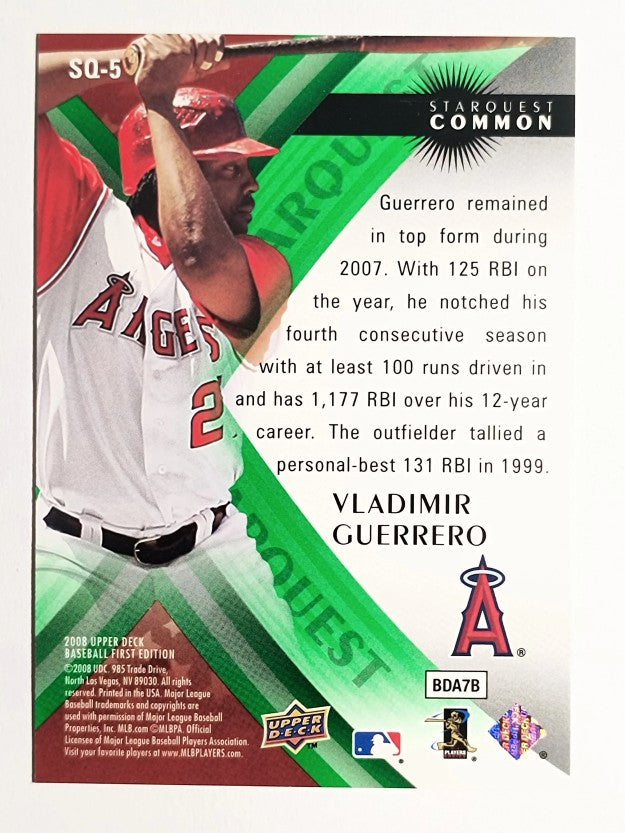 2008 Upper Deck First Edition StarQuest #SQ5 Vladimir Guerrero