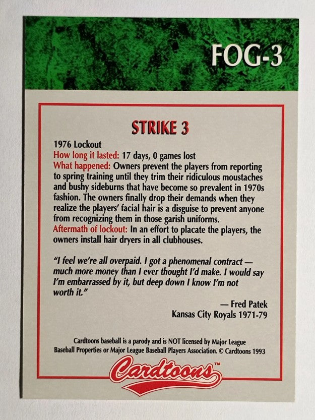 1993-95 Cardtoons #FOG3 Strike 3