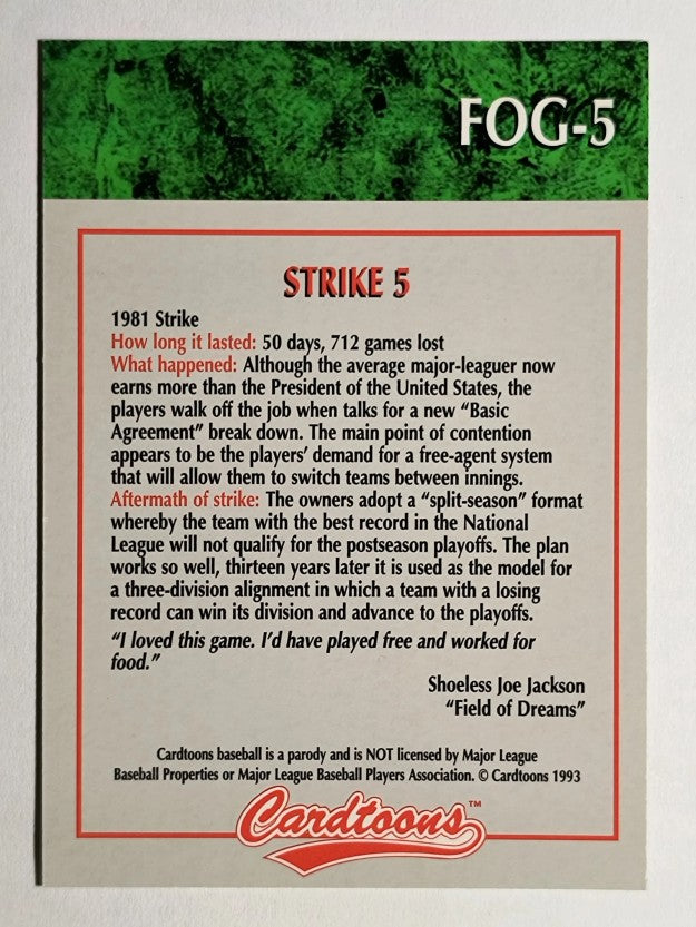 1993-95 Cardtoons #FOG5 Strike 5