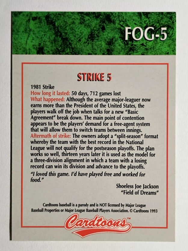 1993-95 Cardtoons #FOG5 Strike 5