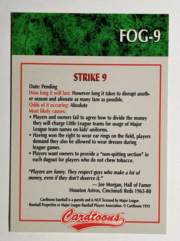 1993-95 Cardtoons #FOG9 Strike 9