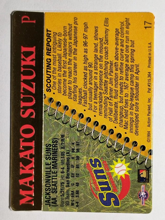 1994 Action Packed #17 Mac Suzuki