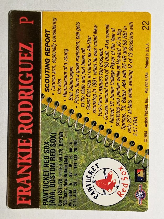 1994 Action Packed #22 Frank Rodriguez