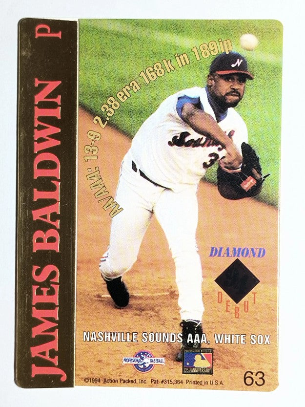 1994 Action Packed #63 James Baldwin FG