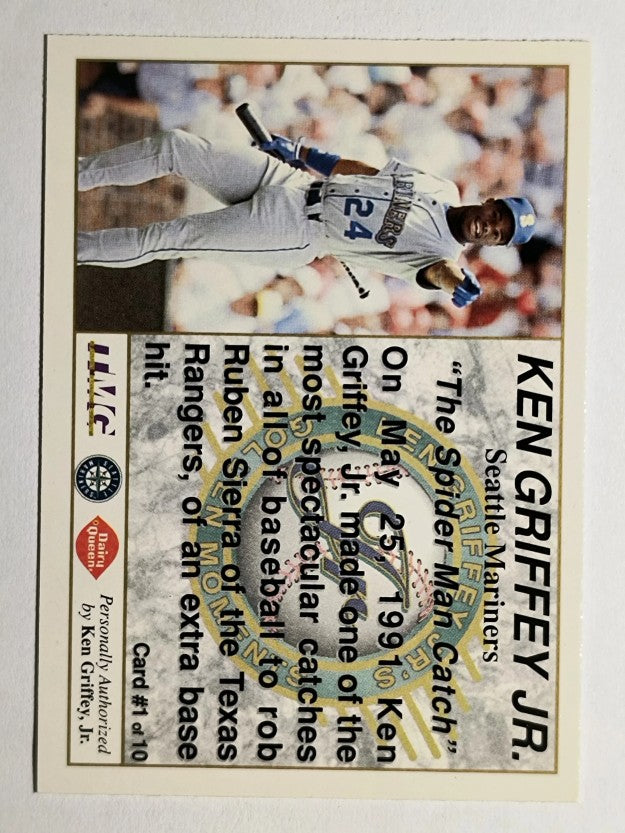 1994 Griffey Dairy Queen #1 Ken Griffey Jr./The Spider Man Catch (NM)