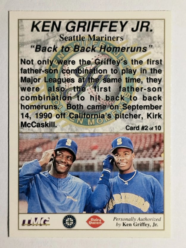 1994 Griffey Dairy Queen #2 Ken Griffey Jr./Back to Back Home Runs