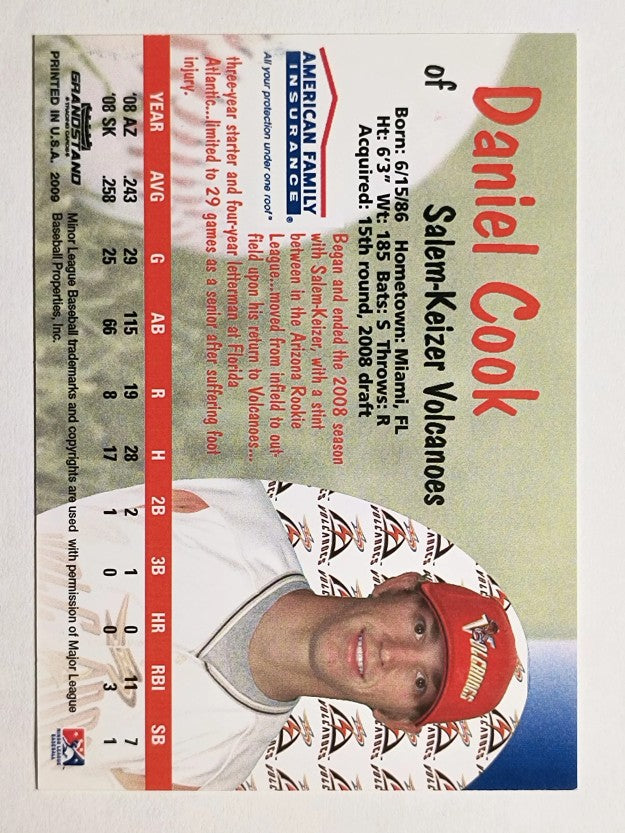 2009 Salem-Keizer Volcanoes Grandstamd #8 Daniel Cook