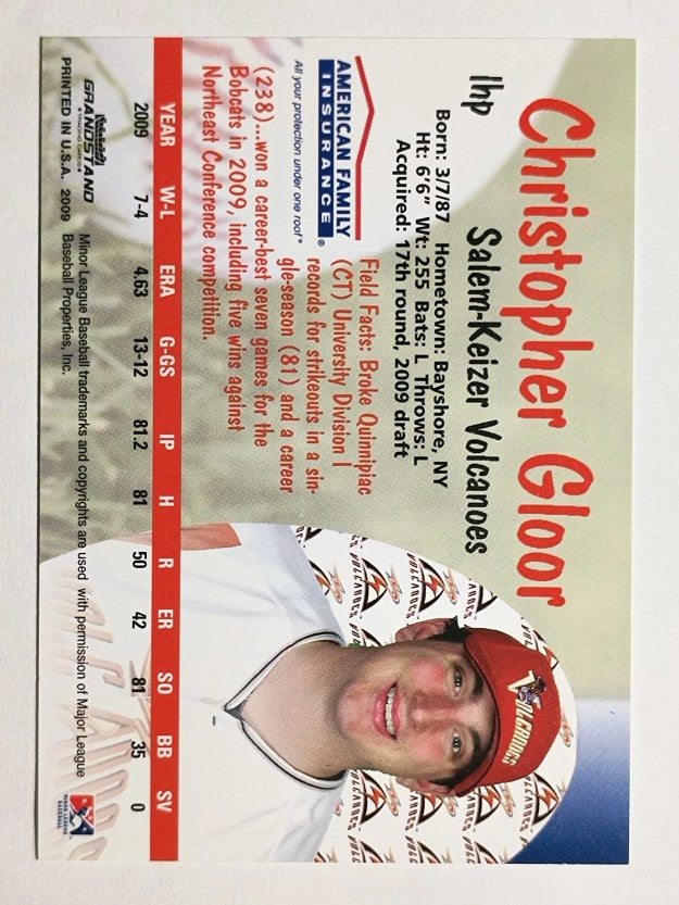 2009 Salem-Keizer Volcanoes Grandstamd #14 Christopher Gloor