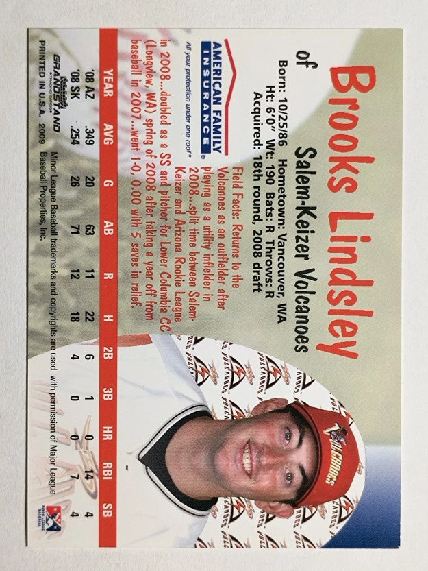 2009 Salem-Keizer Volcanoes Grandstamd #18 Brooks Lindsley