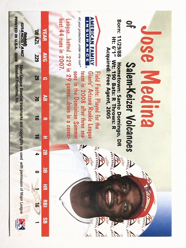 2009 Salem-Keizer Volcanoes Grandstamd #24 Jose Medina
