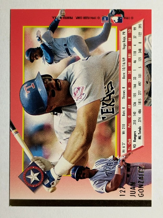 1994 Ultra #127 Juan Gonzalez