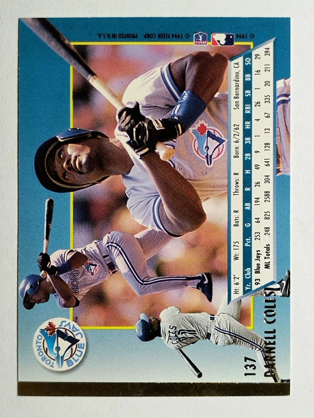 1994 Ultra #137 Darnell Coles