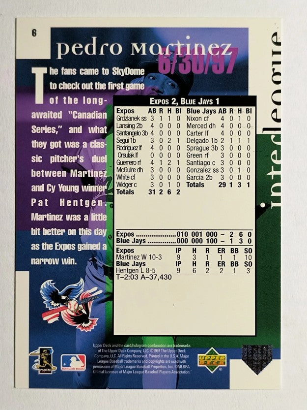 1998 Upper Deck #6 Pedro Martinez HIST