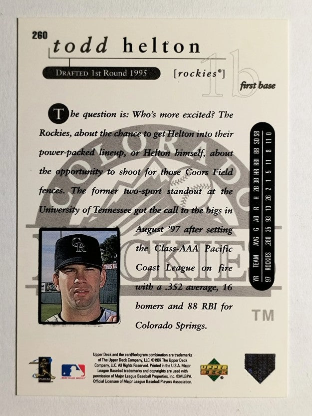 1998 Upper Deck #260 Todd Helton