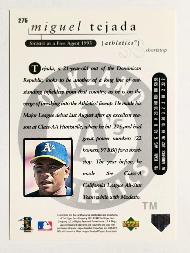 1998 Upper Deck #275 Miguel Tejada