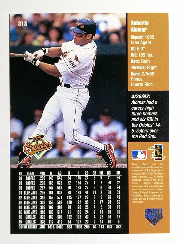 1998 Upper Deck #313 Roberto Alomar