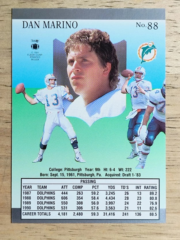1991 Ultra #88 Dan Marino