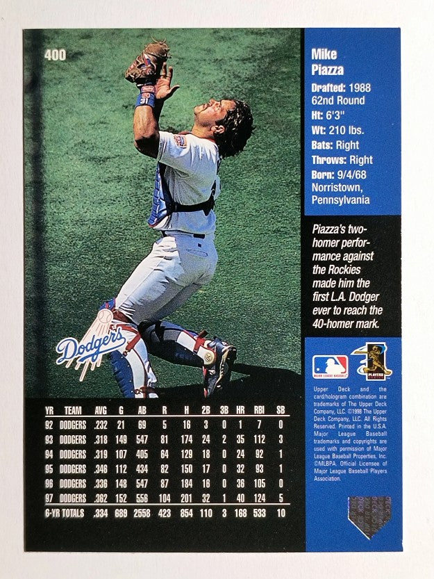 1998 Upper Deck #400 Mike Piazza