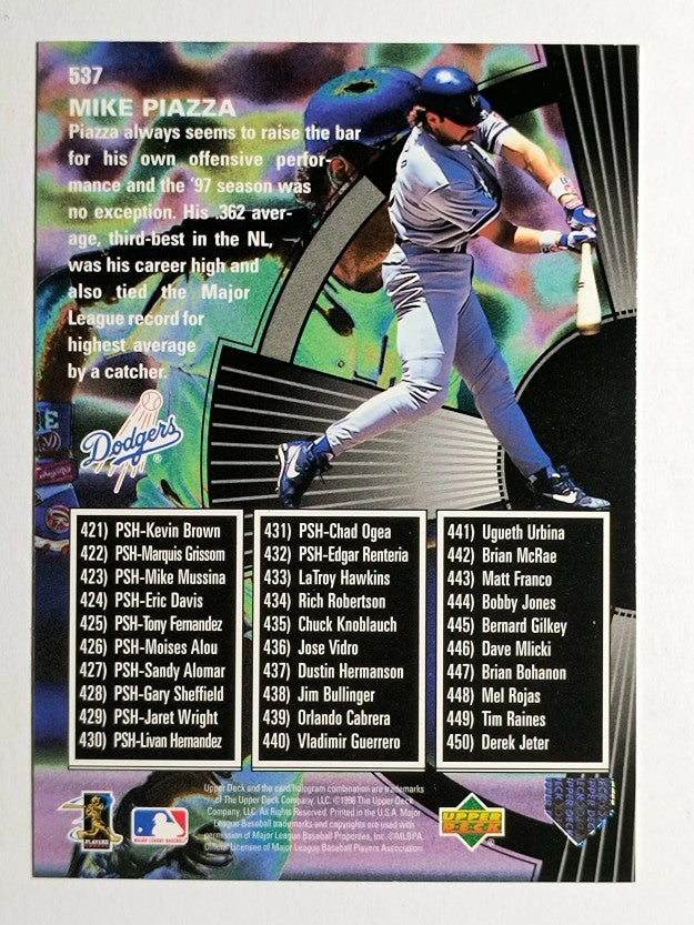 1998 Upper Deck #537 Mike Piazza SH