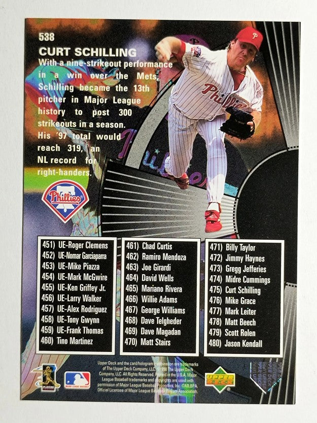 1998 Upper Deck #538 Curt Schilling SH