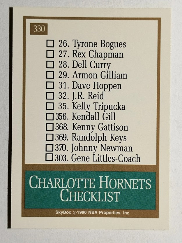 1990-91 SkyBox #330 Charlotte Hornets TC