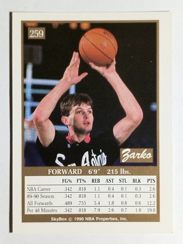 1990-91 SkyBox #259 Zarko Paspalj SP