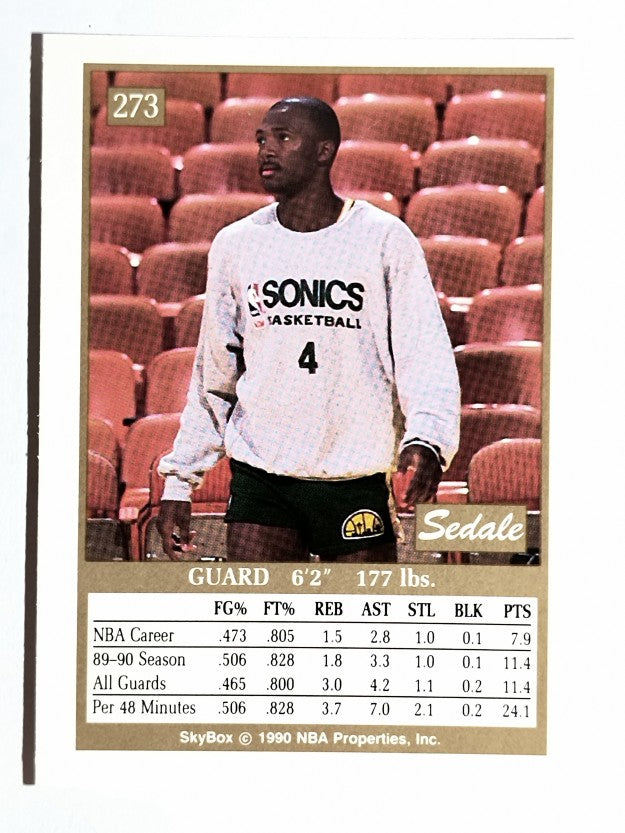 1990-91 SkyBox #273 Sedale Threatt