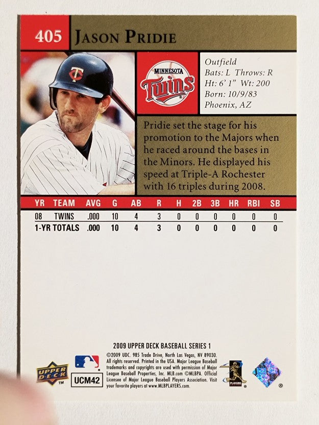 2009 Upper Deck #405 Jason Pridie