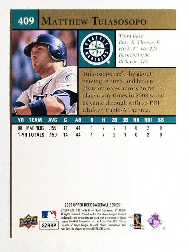 2009 Upper Deck #409 Matt Tuiasosopo