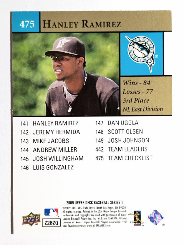 2009 Upper Deck #475 Hanley Ramirez CL